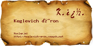 Keglevich Áron névjegykártya